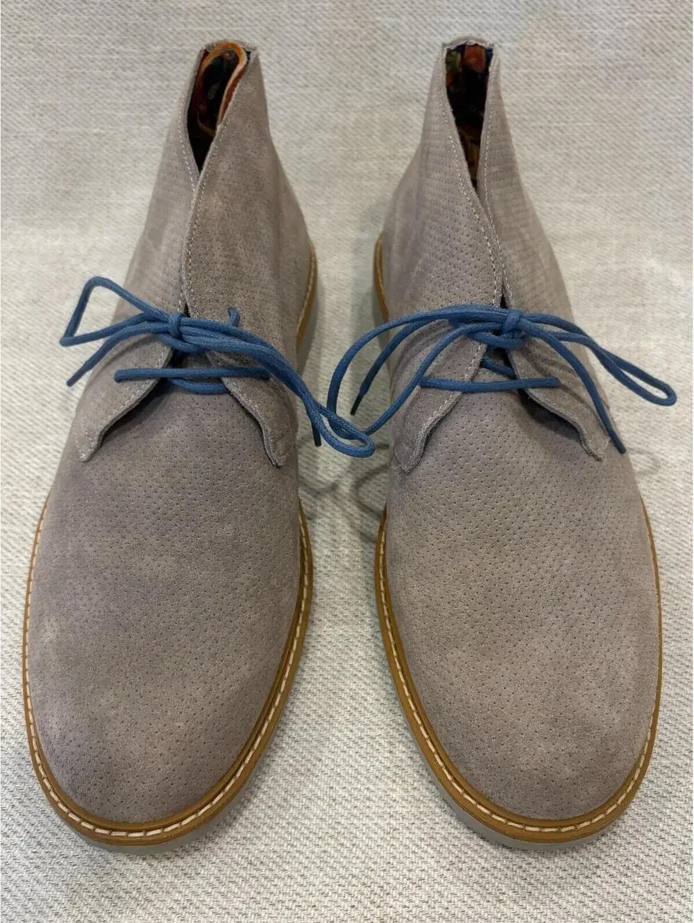 1901 Nordstrom Men’s Perforated Suede Chukka Boots Made in Italy Size 46 / 12.5